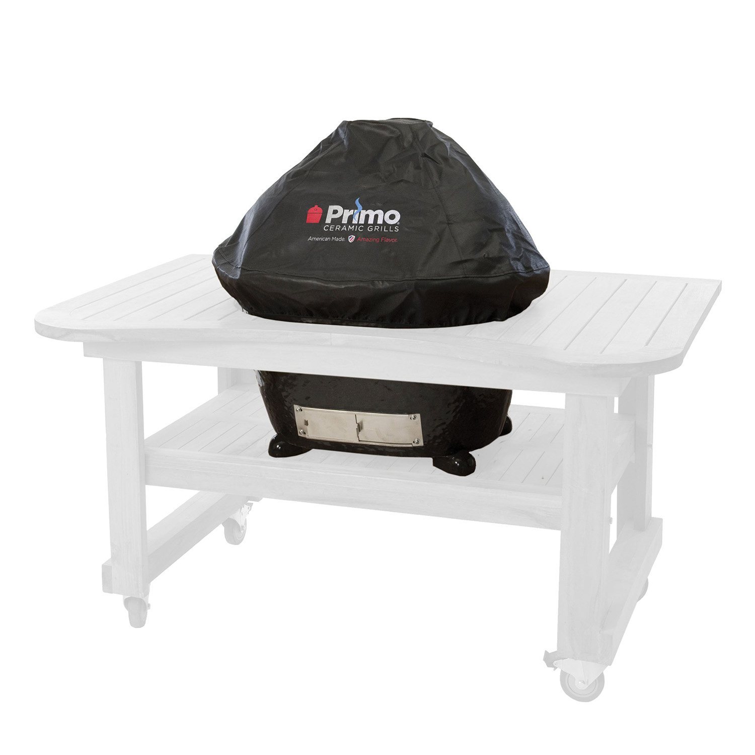 Primo Round Ceramic Charcoal Kamado Grill All-In-One with Cradle