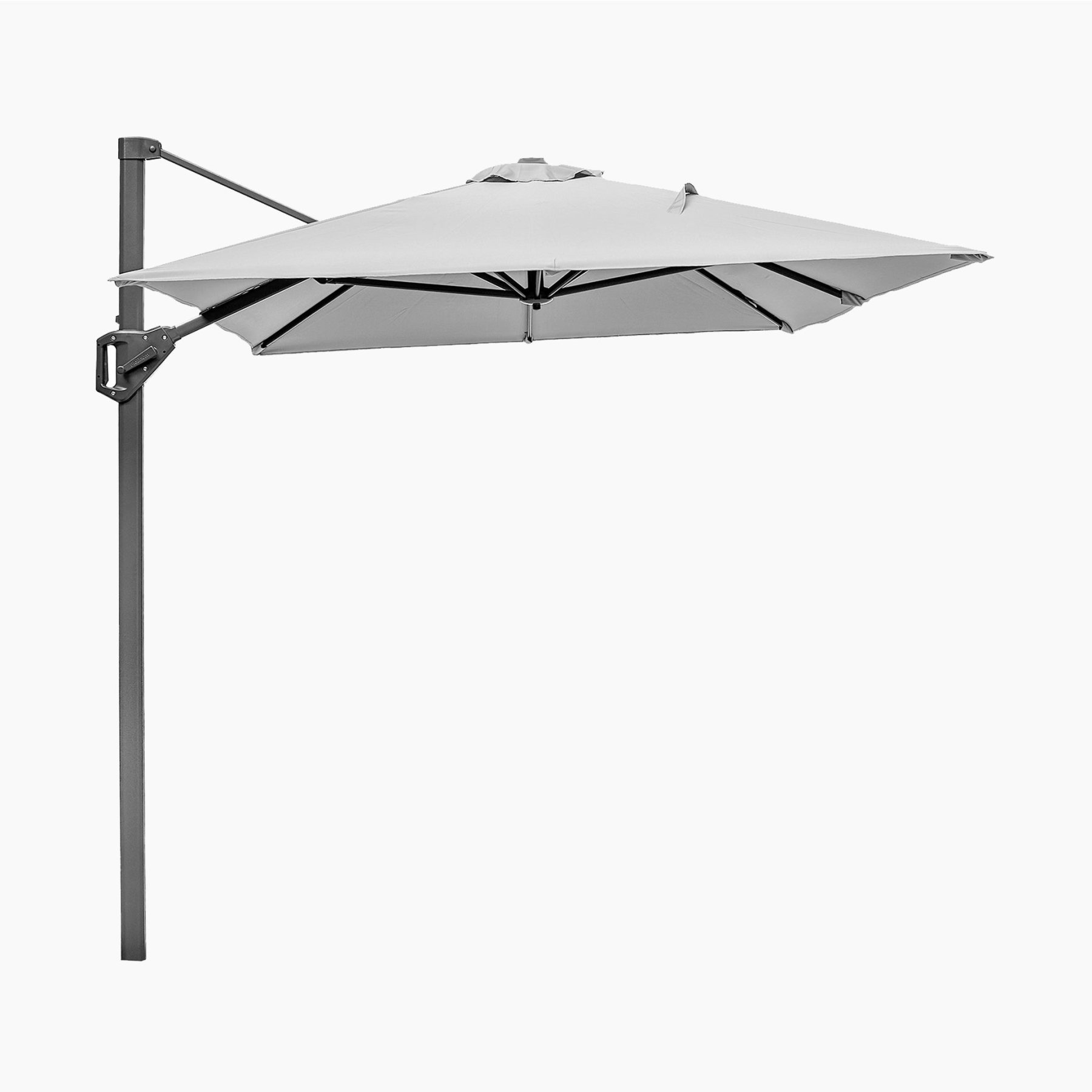 Voyager T1 3m x 2m Rectangular Cantilever Parasol in Grey with 90kg Granite Base
