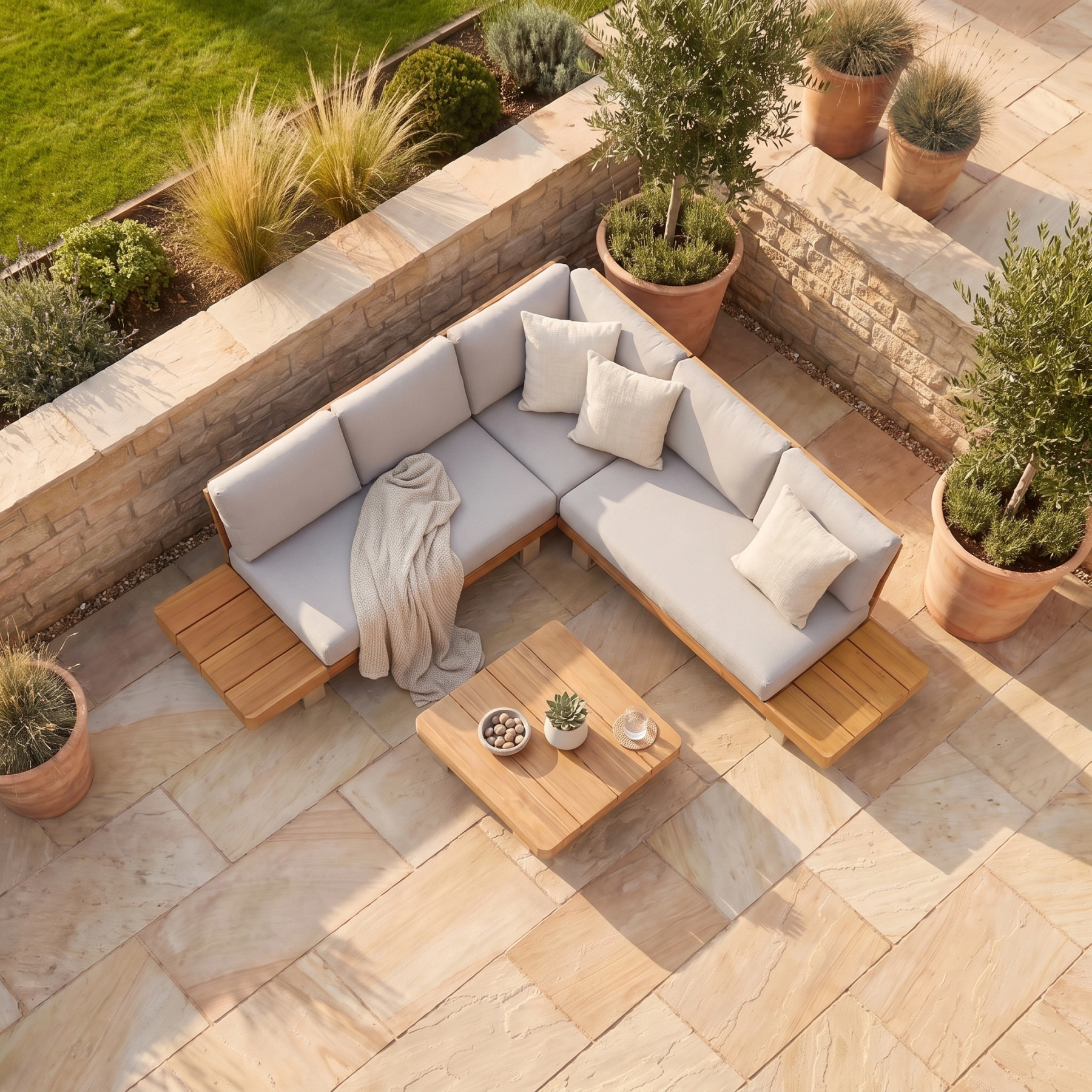 Ava Corner Sofa Set in Latte product detail