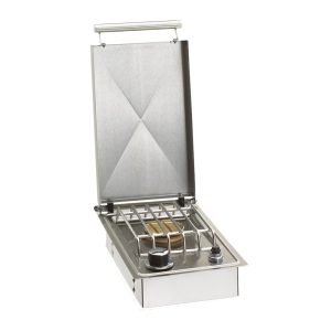 Fire Magic Propane Gas Drop-In Single Side Burner w/ Stainless Steel Hinged Lid - 3280P