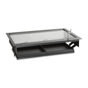 Fire Magic Firemaster 30-Inch Drop-In Charcoal Grill w/ Adjustable Charcoal Pan and Black Finish (Cooking Grates Not Included) - 3324