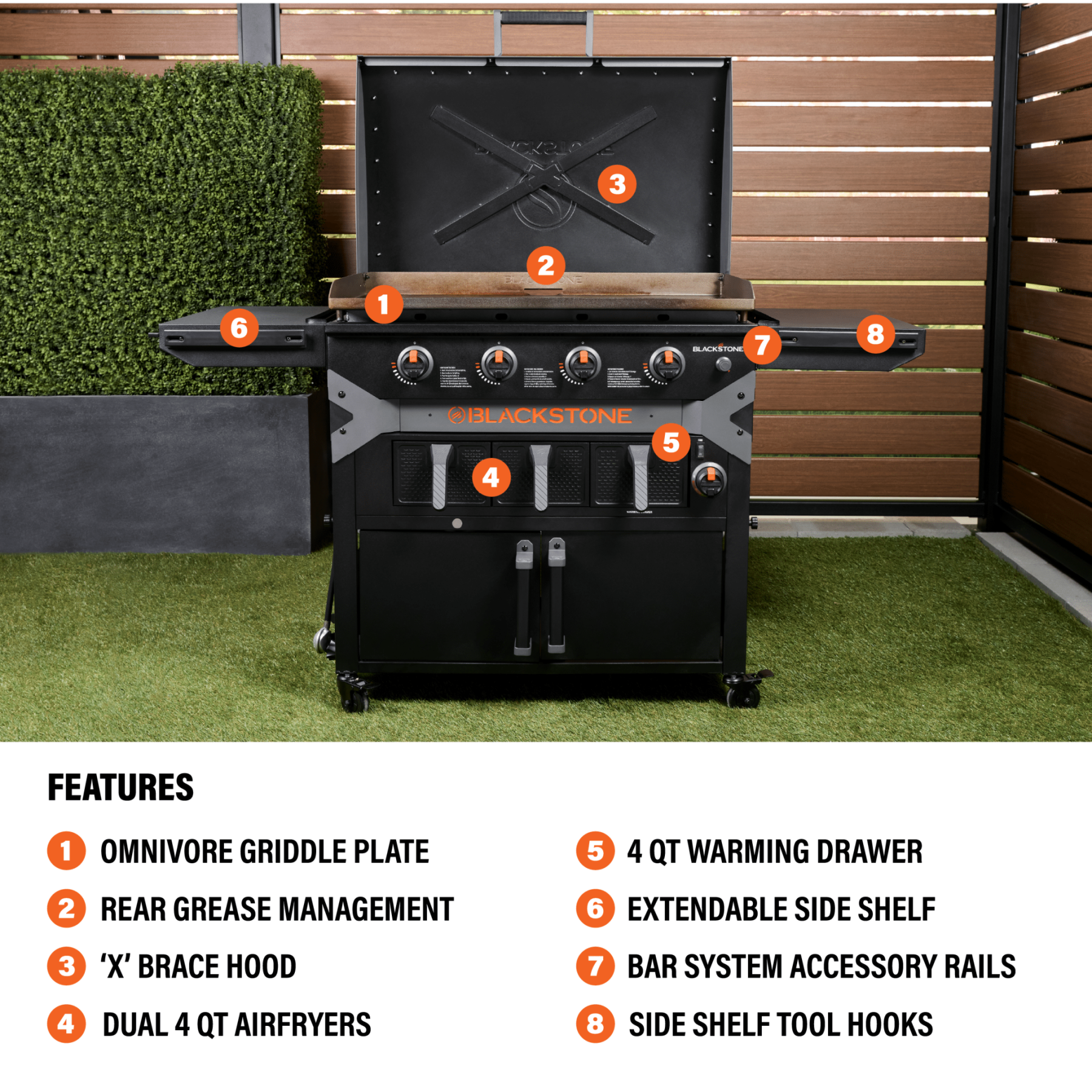 36" Griddle Airfryer Combo