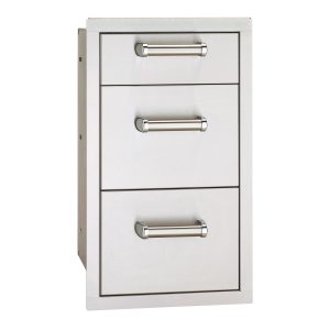 Fire Magic Premium Flush 14-Inch Triple Storage Drawers (Soft Close) - 53803SC