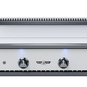 Delta Heat 32-Inch Built-In Natural Gas Teppanyaki Griddle - White Control Panel - DHTG32-WN