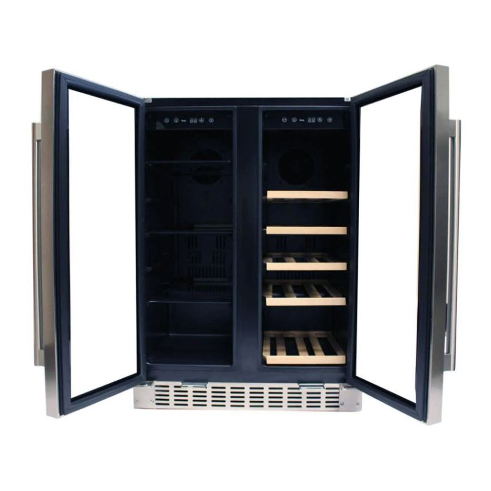 Azure 24-Inch Dual Zone Beverage or Wine Center w/ Stainless Steel Trim Glass Door - A124DZ-S