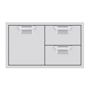 Aspire by Hestan 36-Inch Double Drawer and Storage Door Combination (Stainless Steel ) - AESDR36