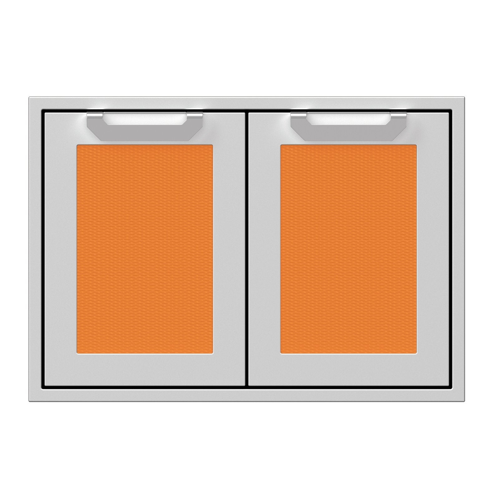 Hestan 30-Inch Double Access Doors w/ Recessed Marquise Accented Panels in Orange - AGAD30-OR