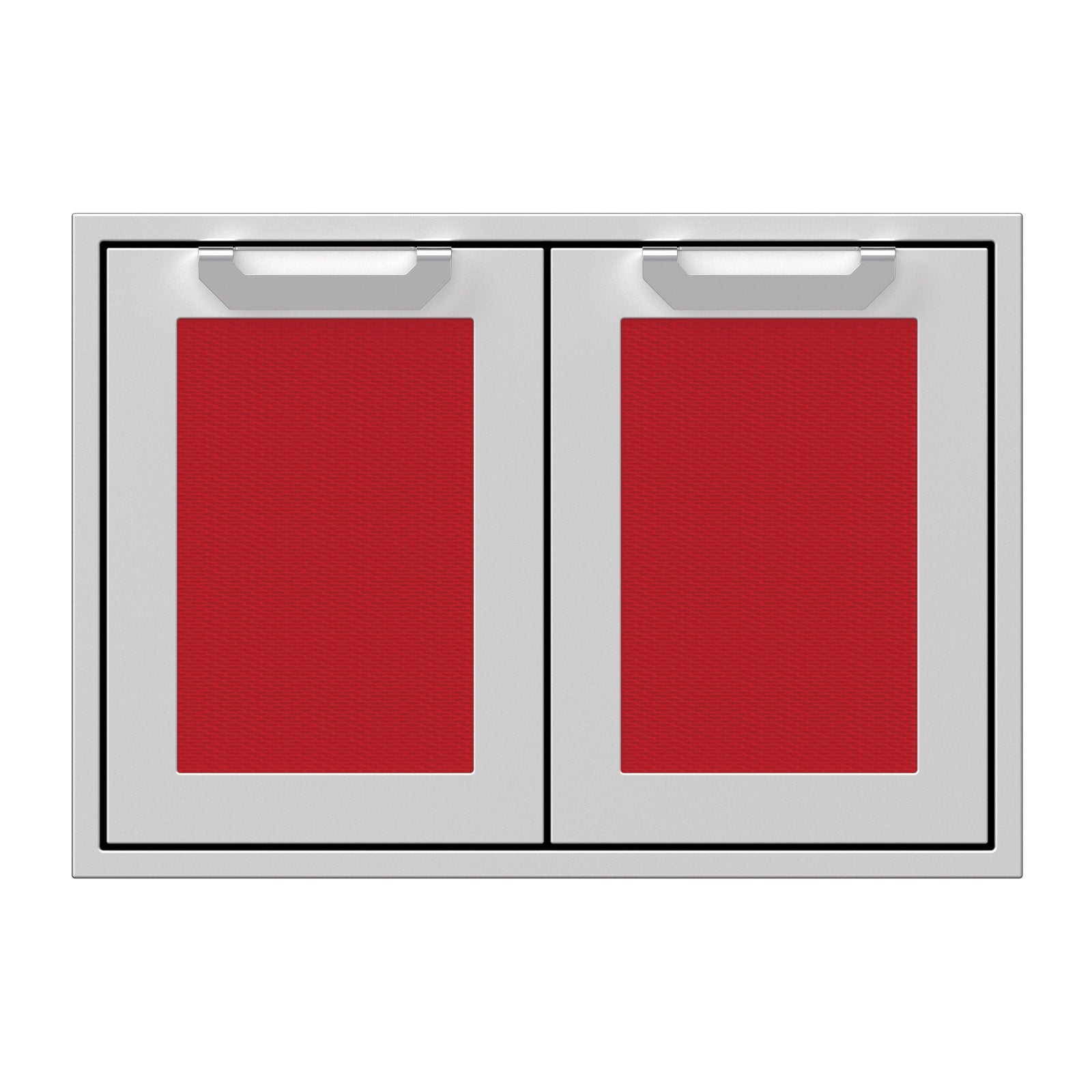 Hestan 30-Inch Double Access Doors w/ Recessed Marquise Accented Panels in Red - AGAD30-RD