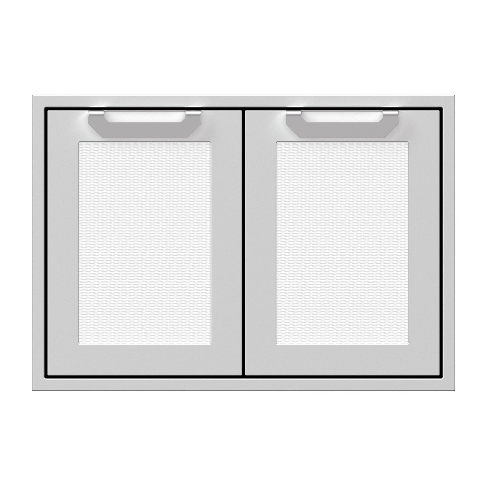 Hestan 30-Inch Double Access Doors w/ Recessed Marquise Accented Panels in White - AGAD30-WH