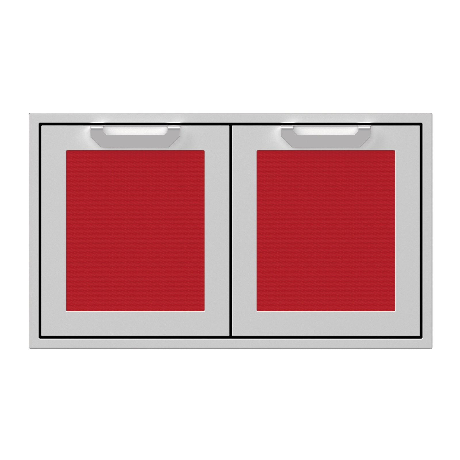 Hestan 36-Inch Double Access Doors w/ Recessed Marquise Accented Panels in Red - AGAD36-RD
