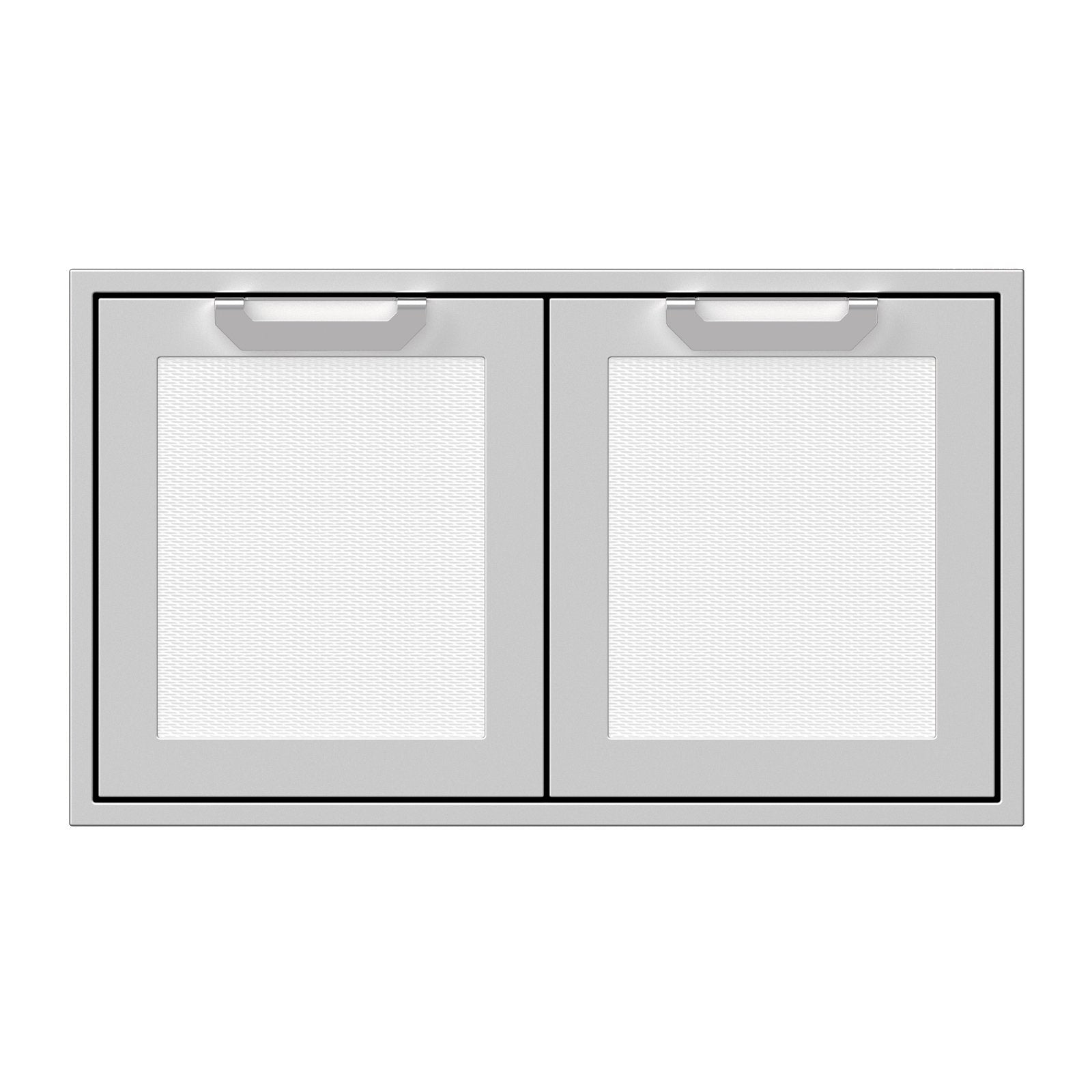 Hestan 36-Inch Double Access Doors w/ Recessed Marquise Accented Panels in White - AGAD36-WH