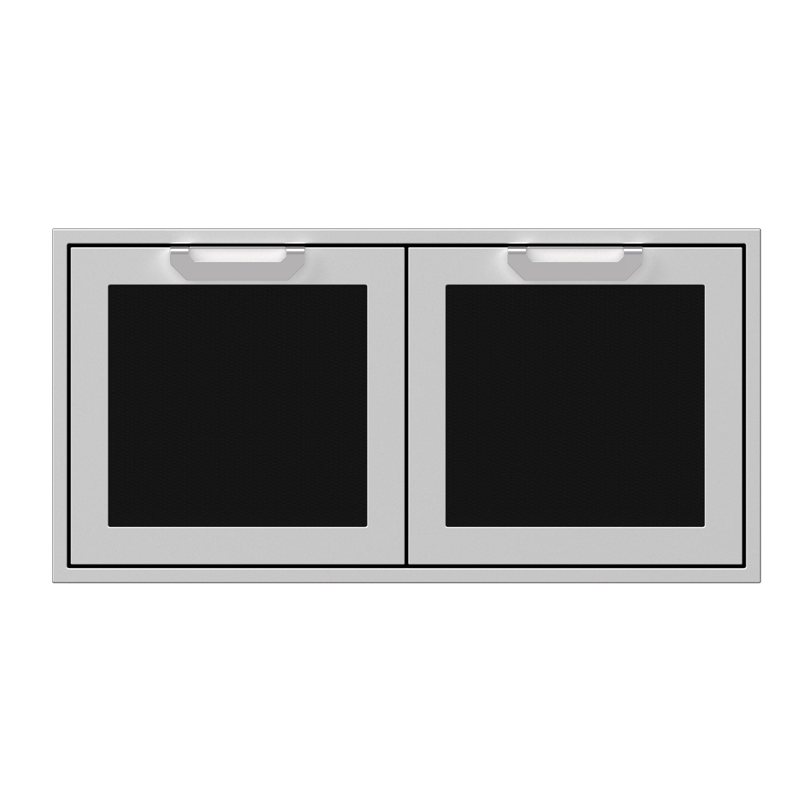 Hestan 42-Inch Double Access Doors w/ Recessed Marquise Accented Panels in Black - AGAD42-BK