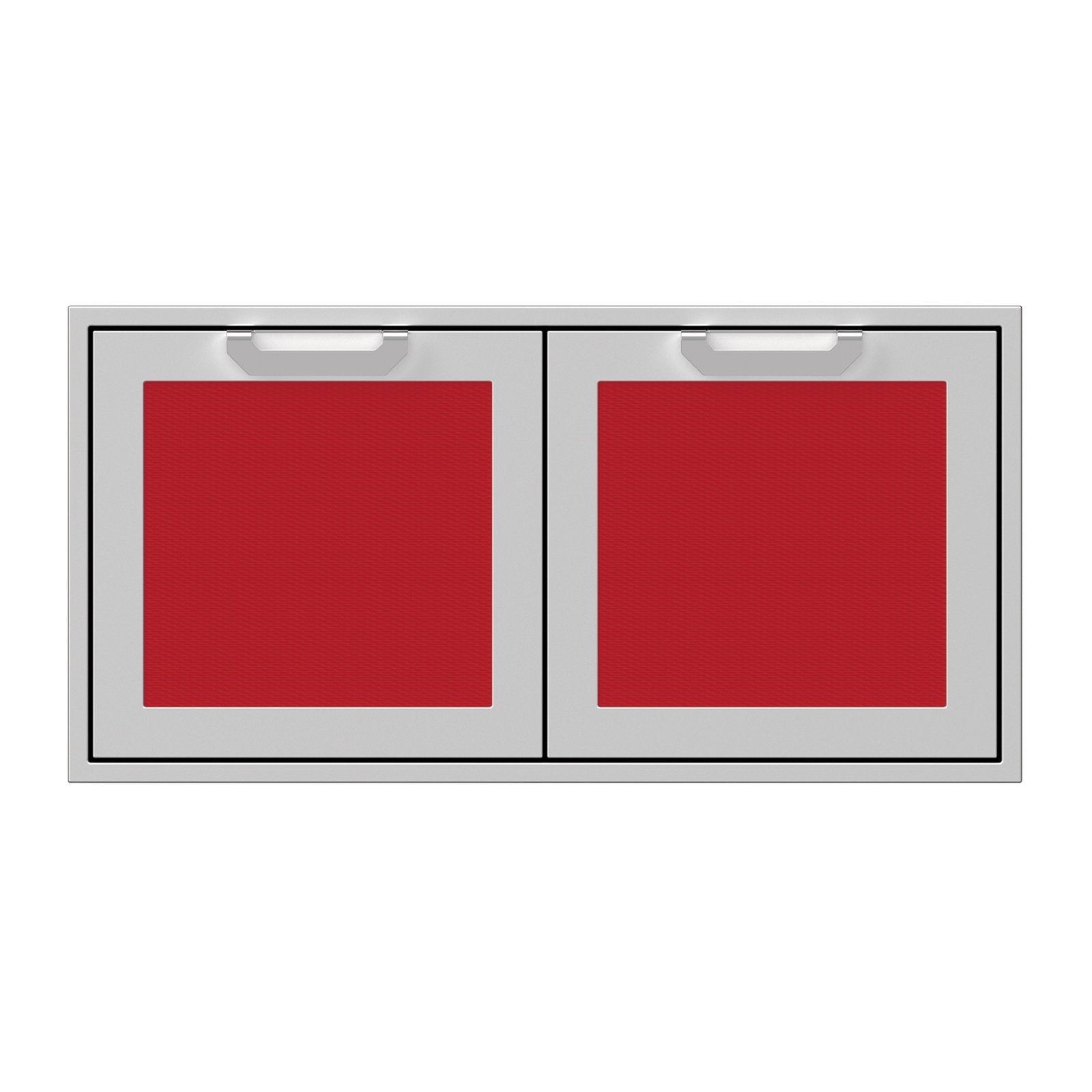Hestan 42-Inch Double Access Doors w/ Recessed Marquise Accented Panels in Red - AGAD42-RD