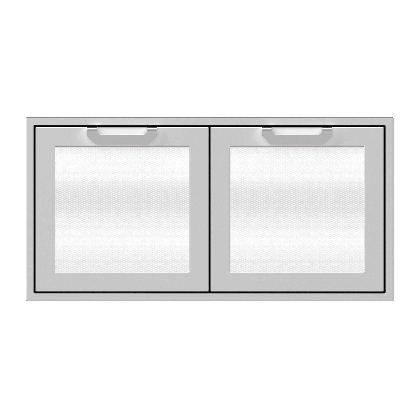 Hestan 42-Inch Double Access Doors w/ Recessed Marquise Accented Panels in White - AGAD42-WH