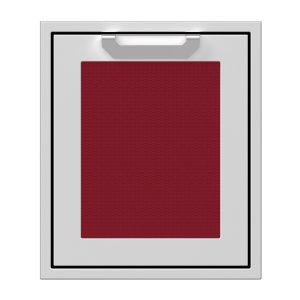 Hestan 18-Inch Single Access Door w/ Recessed Marquise Accented Panel (Right Hinge) in Burgundy - AGADR18-BG