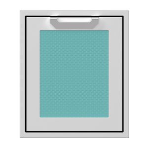 Hestan 18-Inch Single Access Door w/ Recessed Marquise Accented Panel (Left Hinge) in Turquoise - AGADL18-TQ