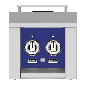 Hestan 12-Inch Propane Gas Built-In/Cart Mounted Double Side Burner in Blue - AGB122-LP-BU