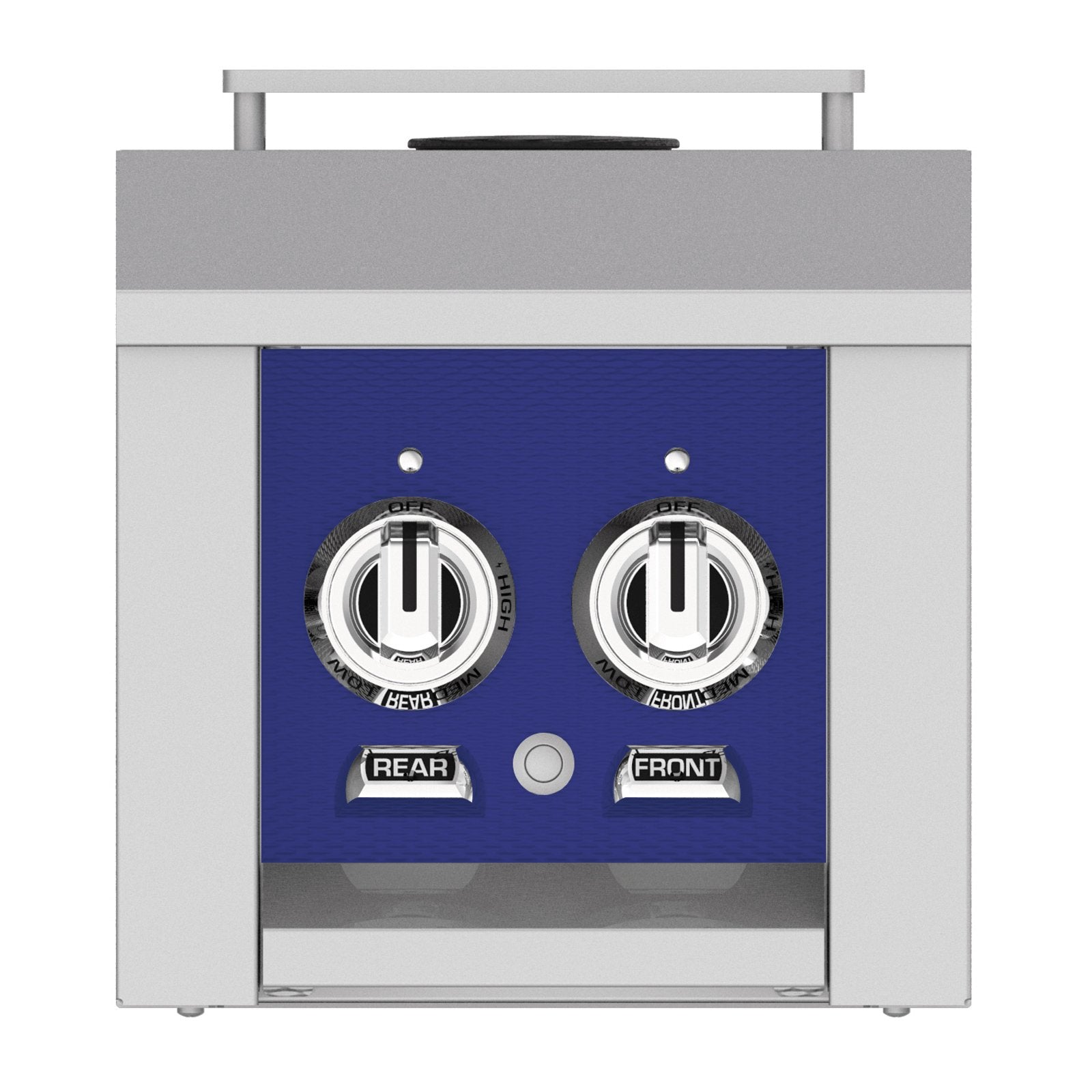 Hestan 12-Inch Propane Gas Built-In/Cart Mounted Double Side Burner in Blue - AGB122-LP-BU