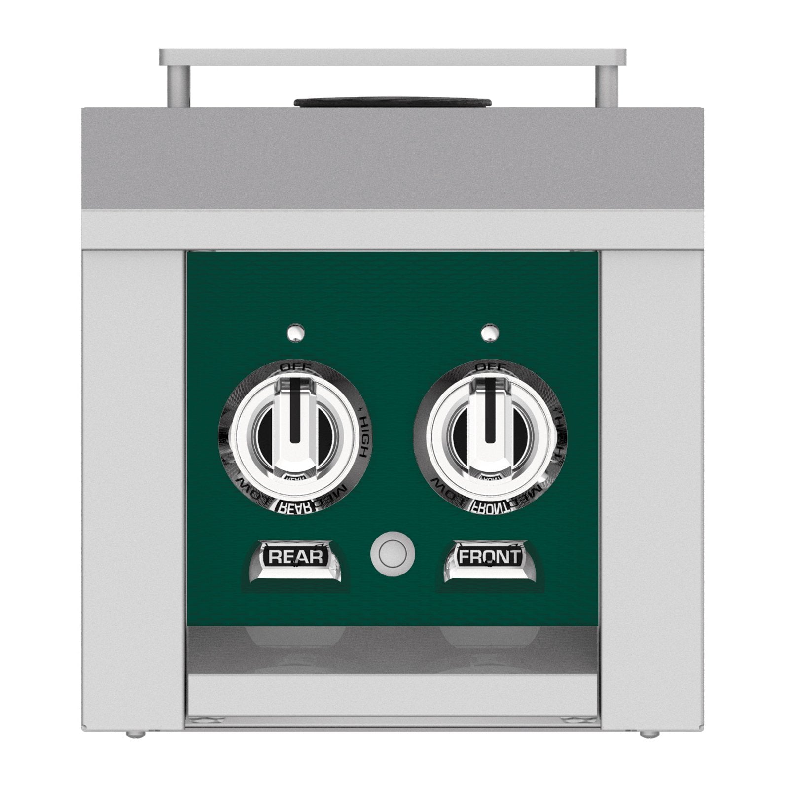 Hestan 12-Inch Natural Gas Built-In/Cart Mounted Double Side Burner in Green - AGB122-NG-GR