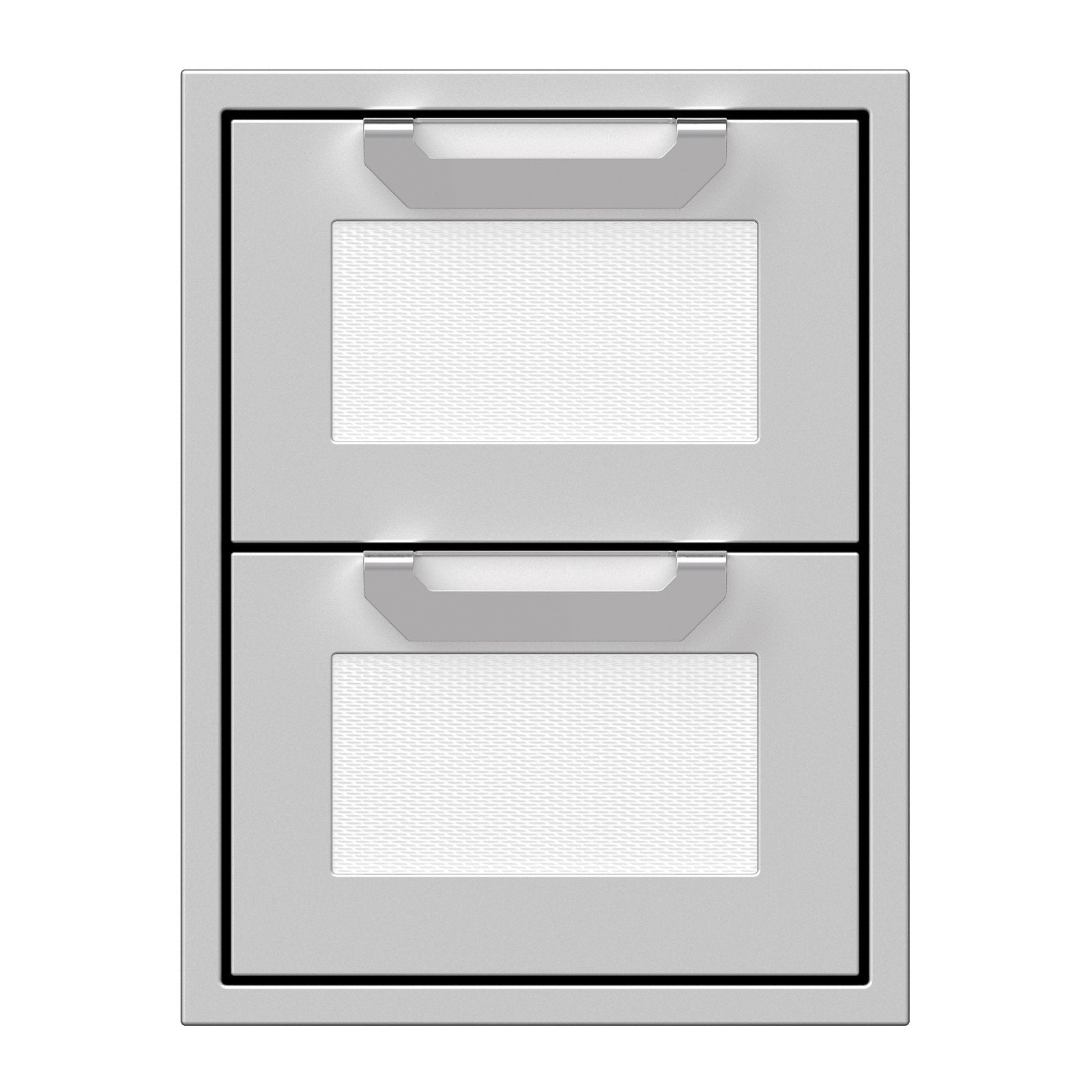 Hestan 16-Inch Double Drawers w/ Recessed Marquise Accented Panels in White - AGDR16-WH