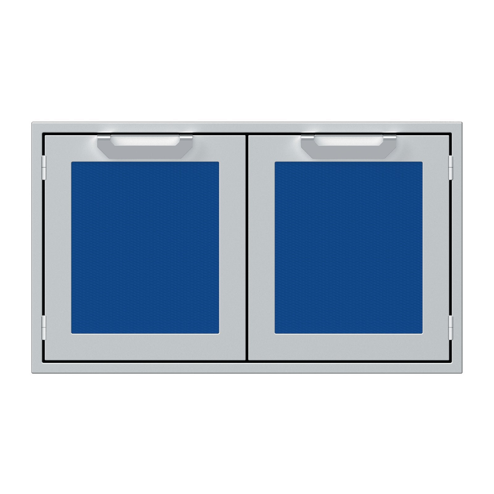 Hestan 36-Inch Double Door Sealed Pantry Storage w/ Recessed Marquise Accented Panels in Blue - AGLP36-BU
