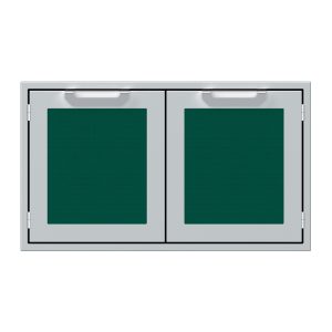 Hestan 36-Inch Double Door Sealed Pantry Storage w/ Recessed Marquise Accented Panels in Green - AGLP36-GR