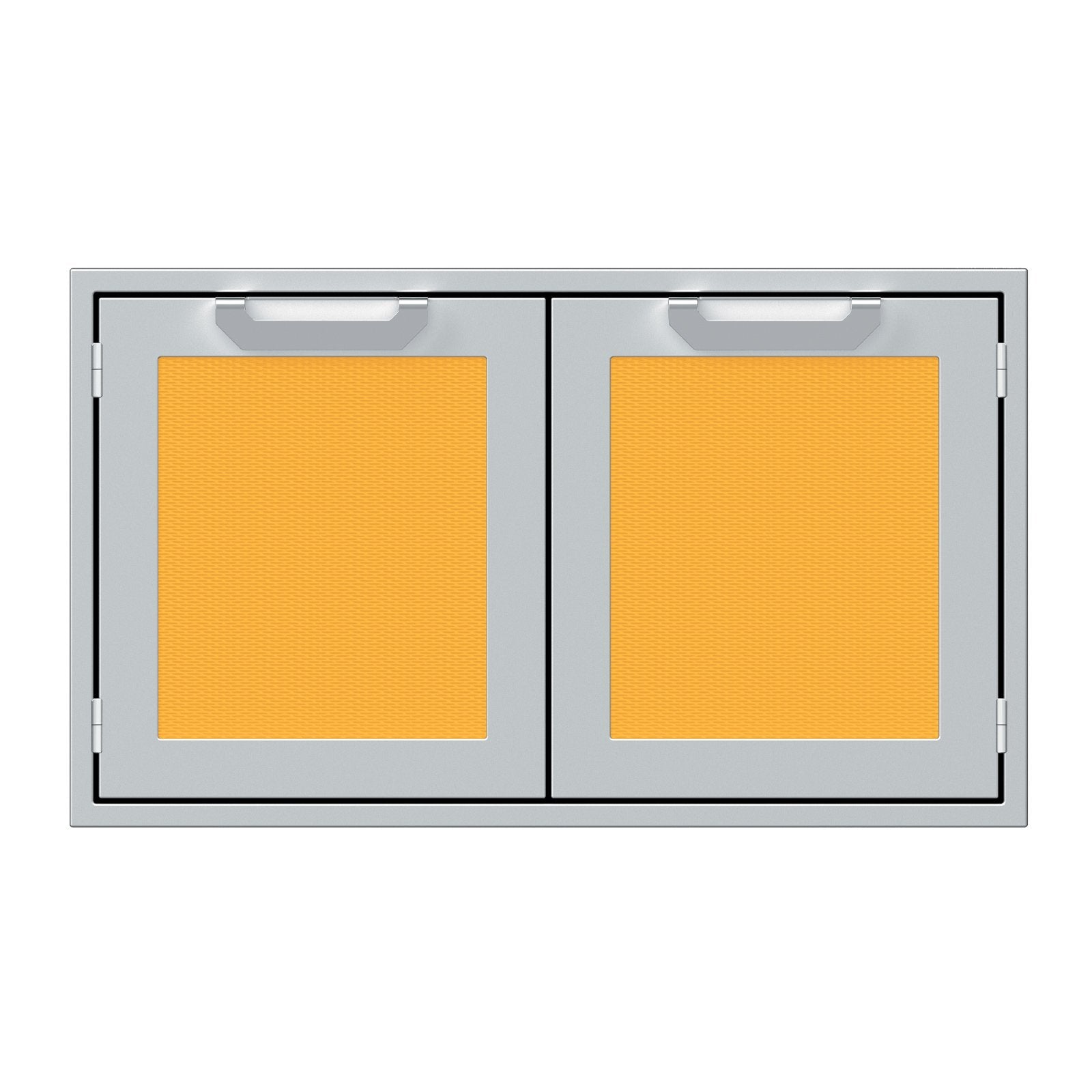 Hestan 36-Inch Double Door Sealed Pantry Storage w/ Recessed Marquise Accented Panels in Yellow - AGLP36-YW