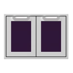 Hestan 30-Inch Double Access Door Propane Tank and Storage Cabinet w/ Recessed Marquise Accent Panel in Purple - AGSD30-PP
