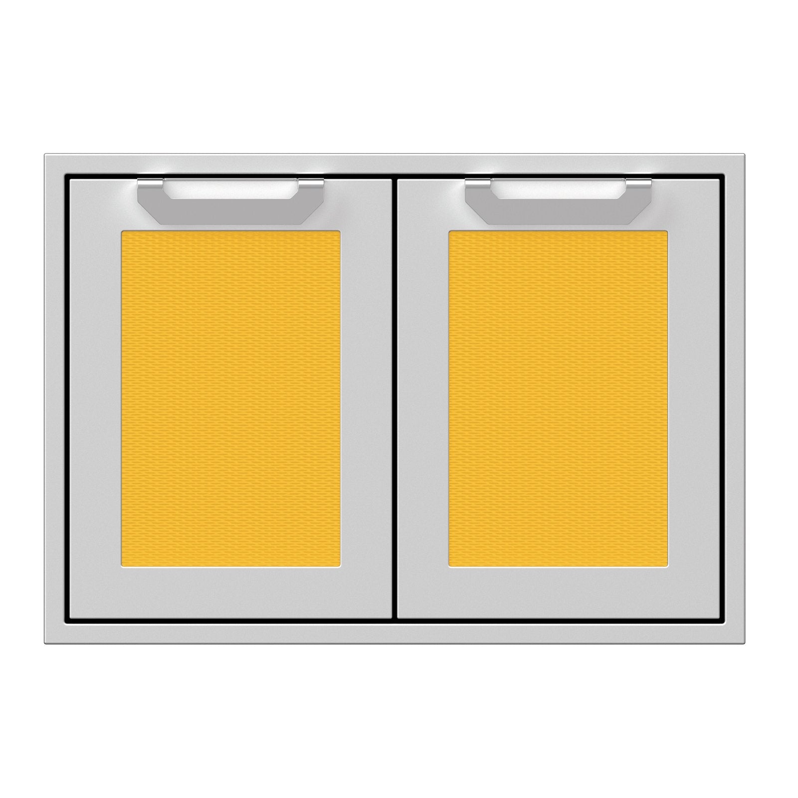 Hestan 30-Inch Double Access Door Propane Tank and Storage Cabinet w/ Recessed Marquise Accent Panel in Yellow - AGSD30-YW