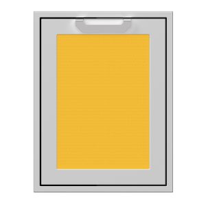 Hestan 20-Inch Trash and Recycle Center Storage Drawer w/ Recessed Marquise Accent Panel in Yellow - AGTRC20-YW