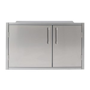 Alfresco 36-Inch Double Door Built-In Low Profile Sealed Dry Pantry (21" High) - AXEDSP-36L