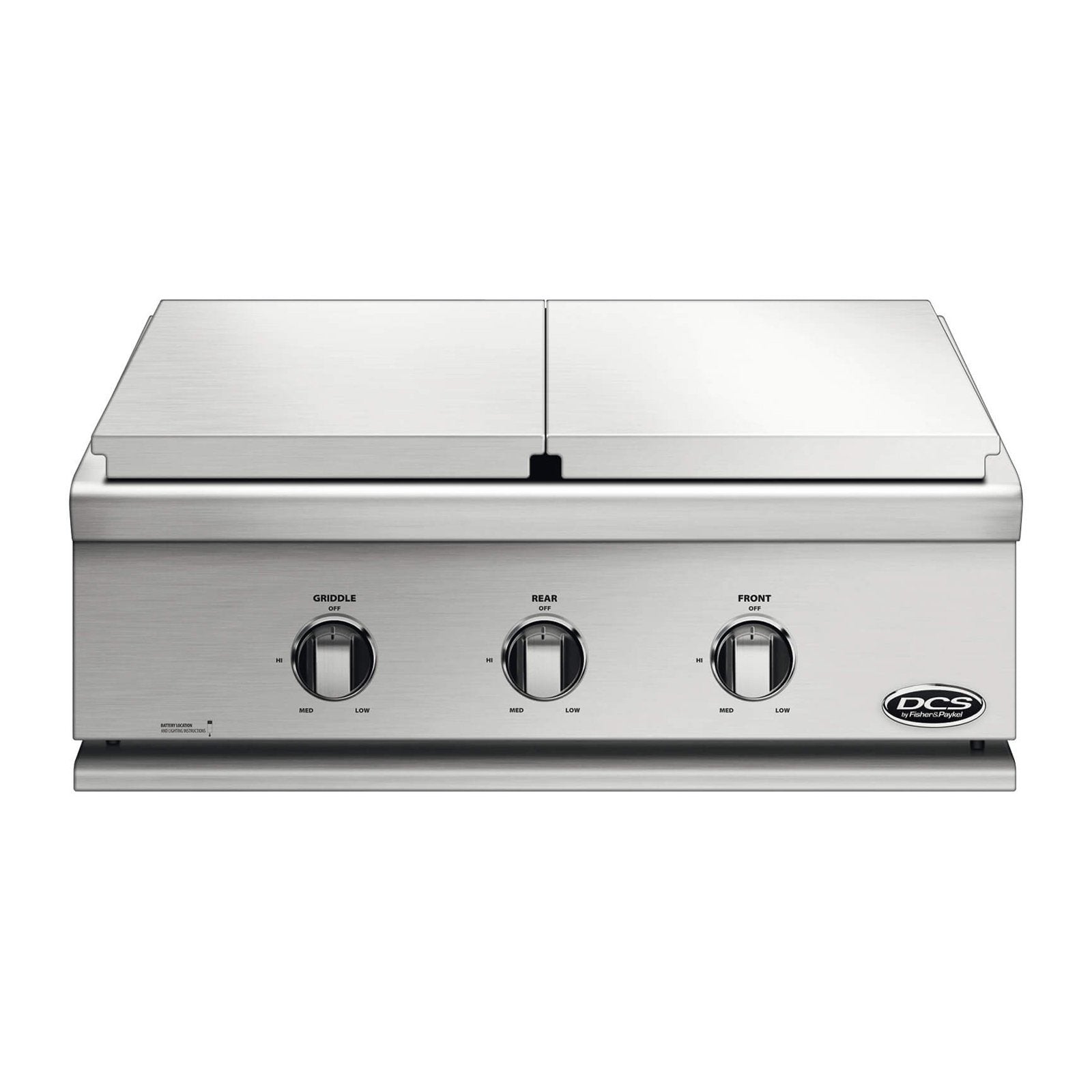 DCS Series 7 30-Inch Built-In Natural Gas Double Side Burner w/ Griddle - BFGC-30BGD-N