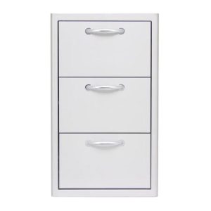 Blaze 16-Inch Stainless Steel Triple Storage Drawers - BLZ-DRW3-R-LT