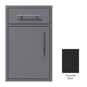 Canyon Series 18"w by 29"h Single Door, Drawer Enclosure w/ Adj. Shelf (Left Hinge) In Textured Black - CAN002-F01-LftHng-TexturedBlack