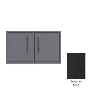 Canyon Series 40"w by 18"h Under-Grill Double Door Enclosure In Textured Black - CAN013-F01-TexturedBlack