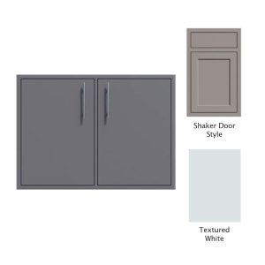Canyon Series Shaker Style 40"w by 29"h Double Door Enclosure w/ Adj. Shelf In Textured White - CAN014-F01-Shaker-TexturedWhite