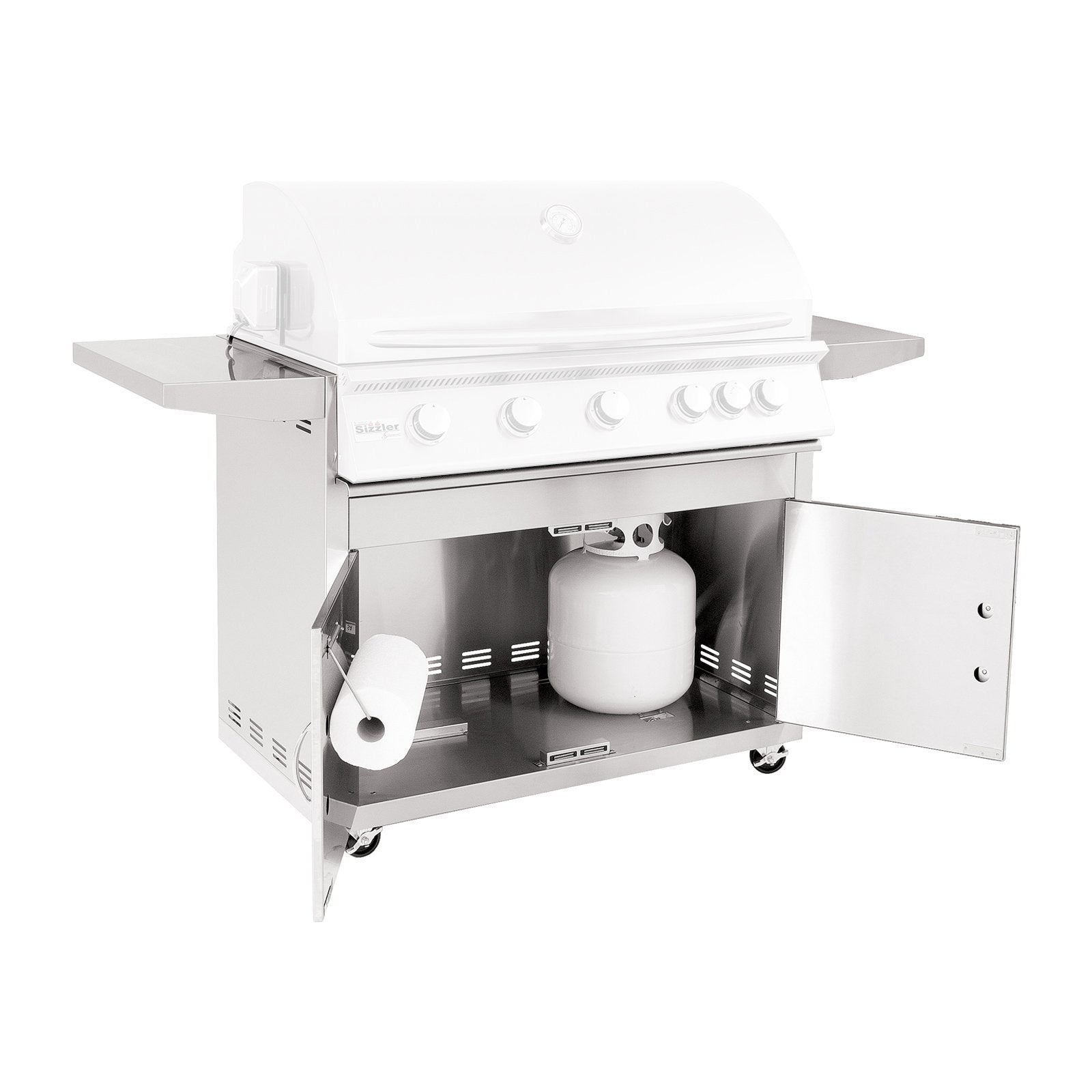 Summerset Stainless Steel Cart for 40-Inch Sizzler and Sizzler Pro Grills (Cart Only) - CART-SIZ40