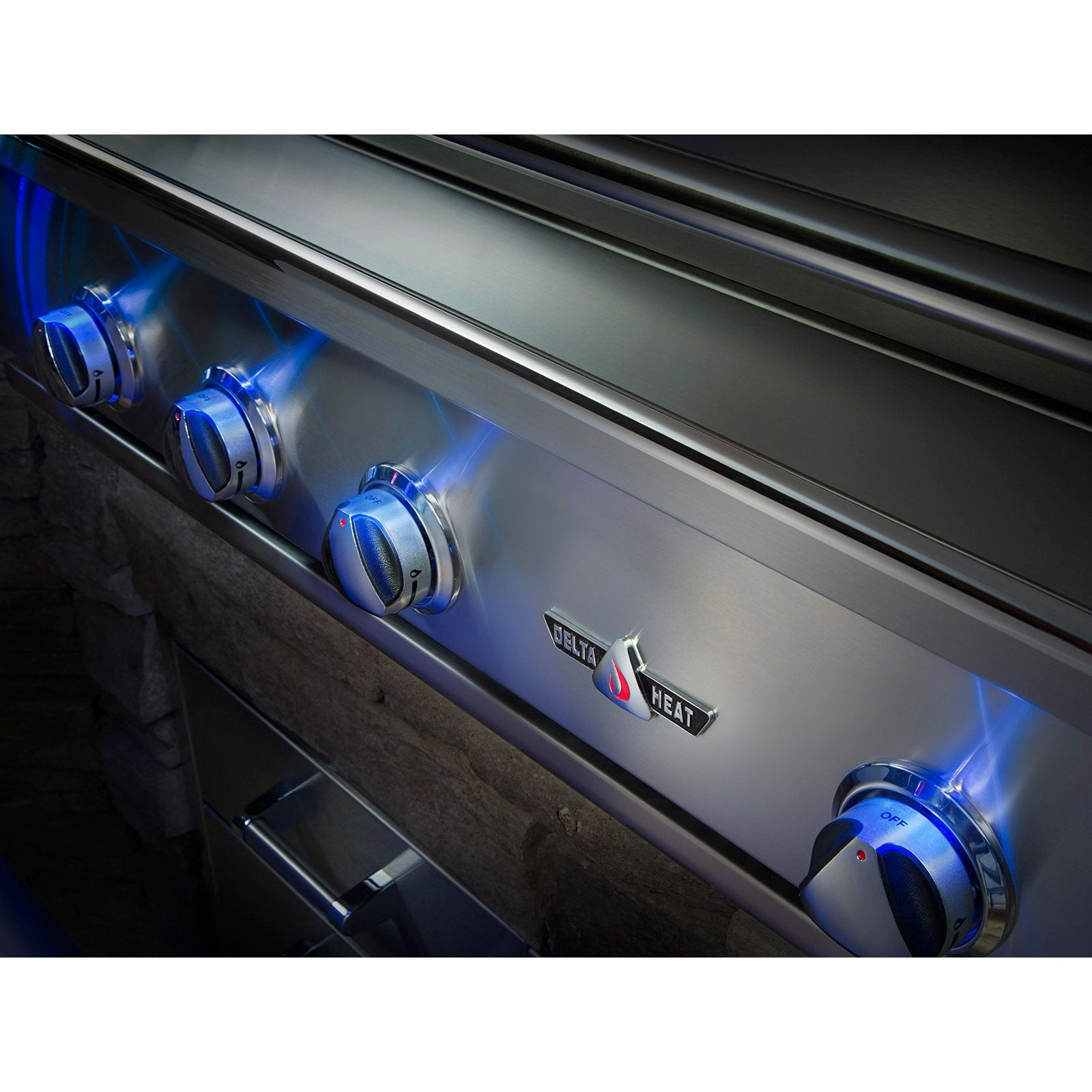 Delta Heat 38-Inch Natural Gas Built-In Grill, w/ Infrared Rotisserie - DHBQ38R-DN
