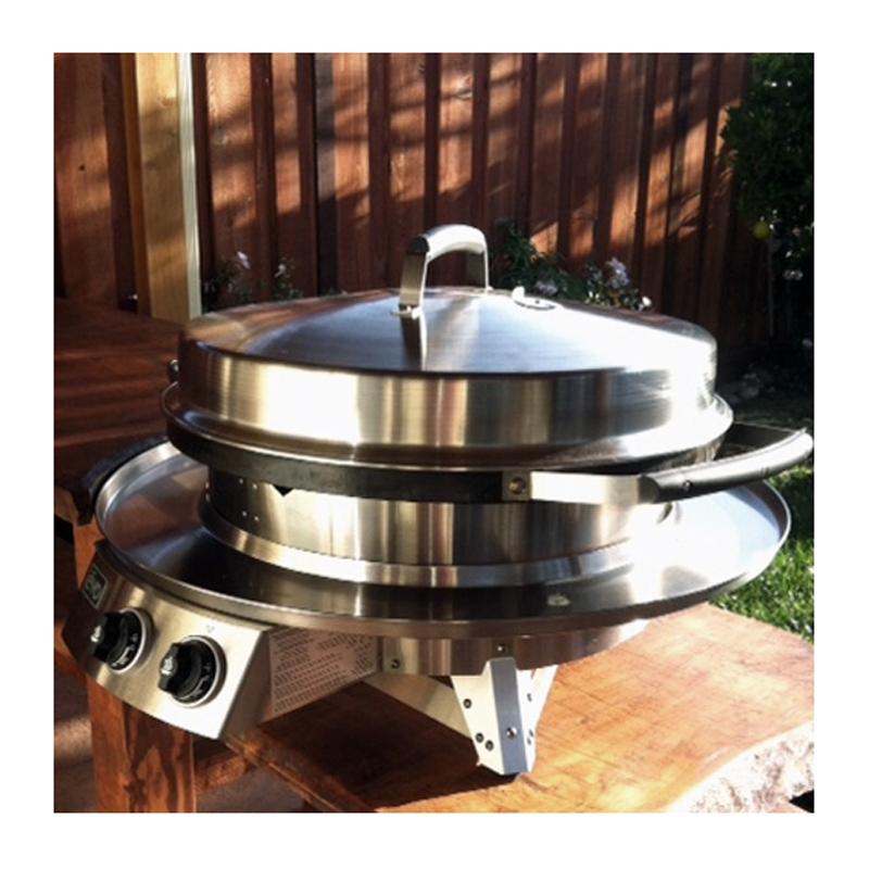 Evo Professional 30-Inch Propane Gas Tabletop Grill w/ Seasoned Cooksurface (Fully Assembled) - 10-0021-LP