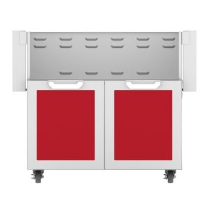 Hestan 36-Inch Double Door Grill Cart in Red - GCD36-RD