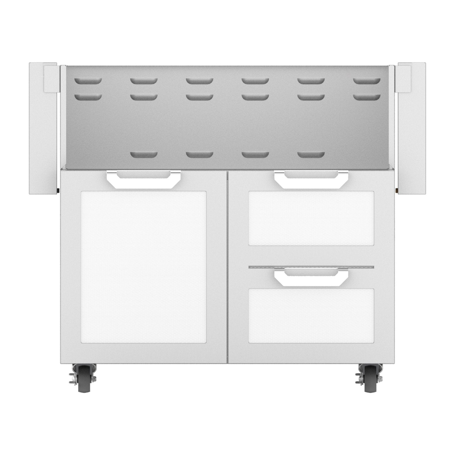 Hestan 36-Inch Double Drawer and Door Grill Cart in White - GCR36-WH