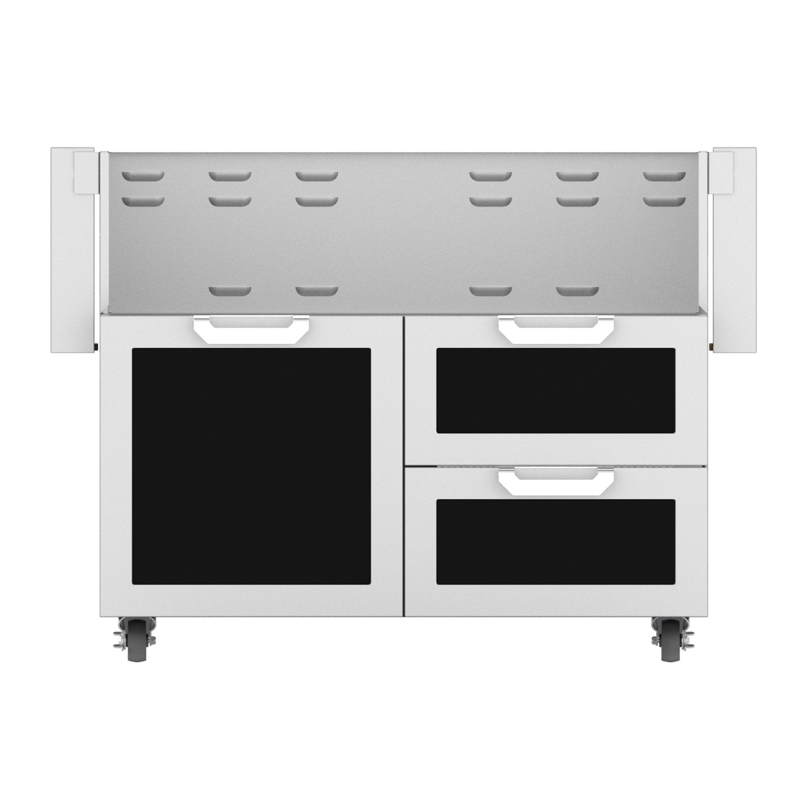 Hestan 42-Inch Double Drawer and Door Grill Cart in Black - GCR42-BK