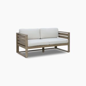 Andora 2 Seat Sofa in Weathered Brown and Linen