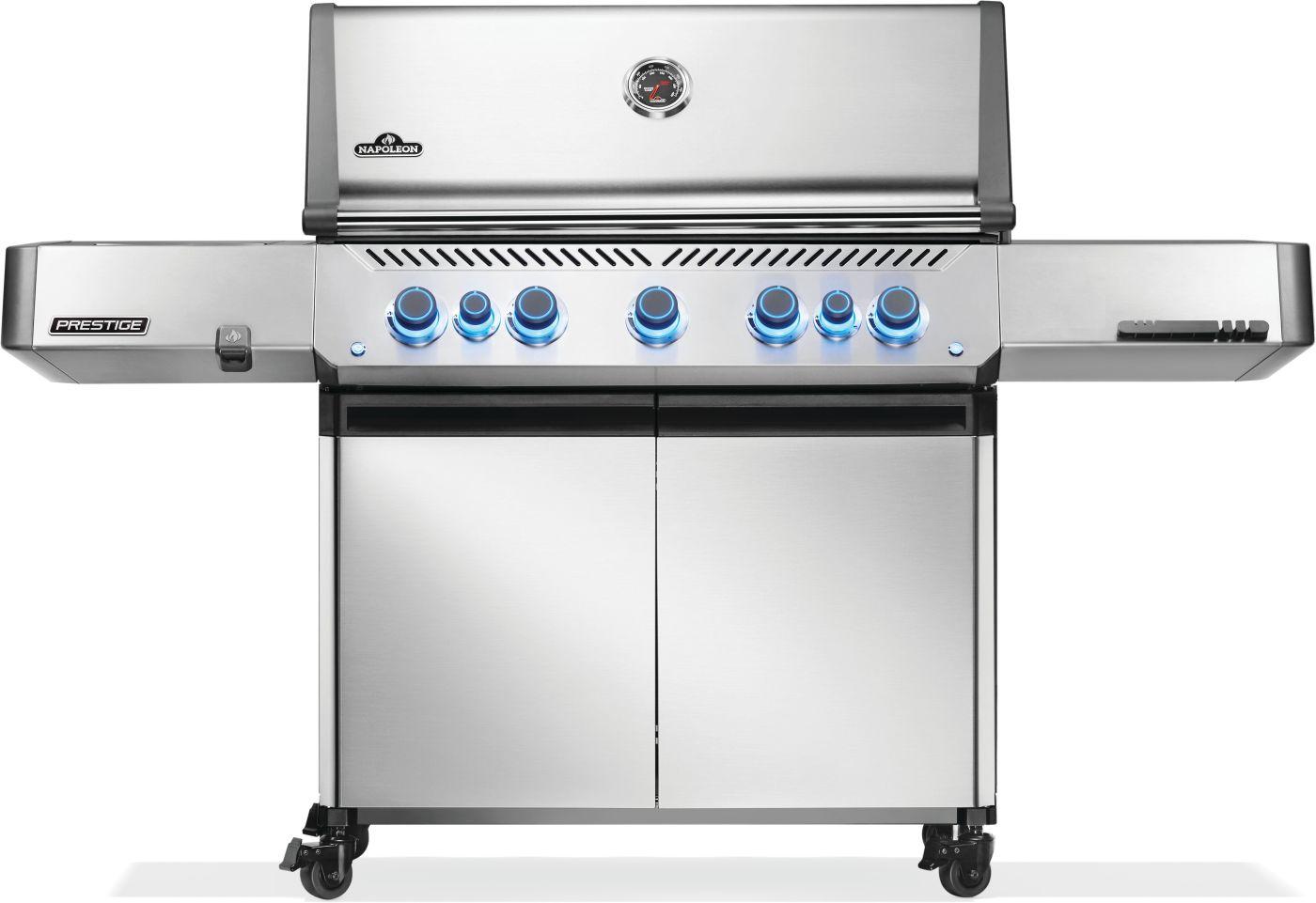Napoleon Prestige 665 LP Gas Grill with Infrared Side and Rear Burners, SS