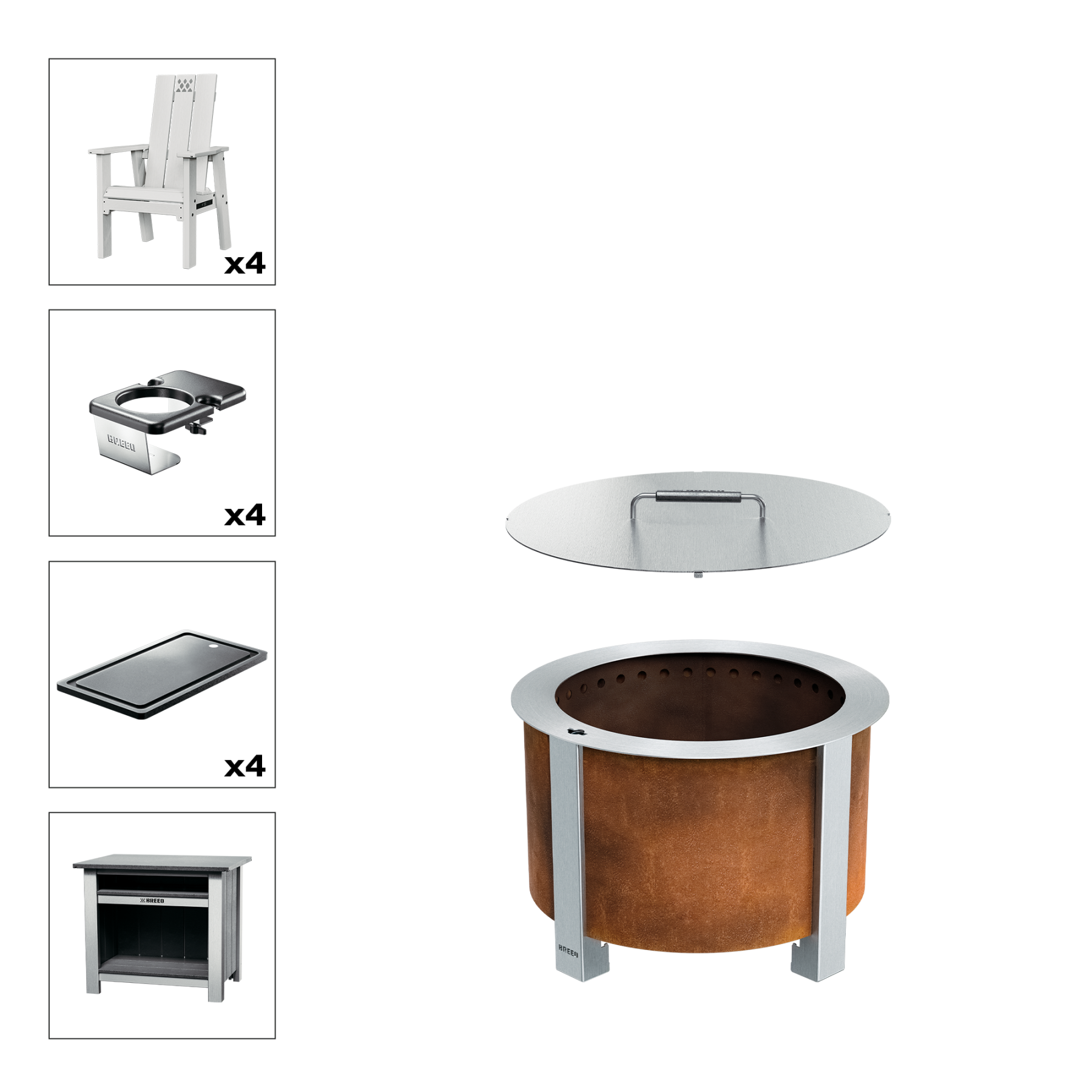 X Series Total Patio Fire Pit Bundle