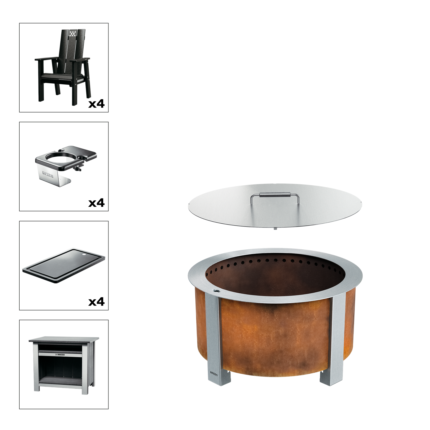 X Series Total Patio Fire Pit Bundle