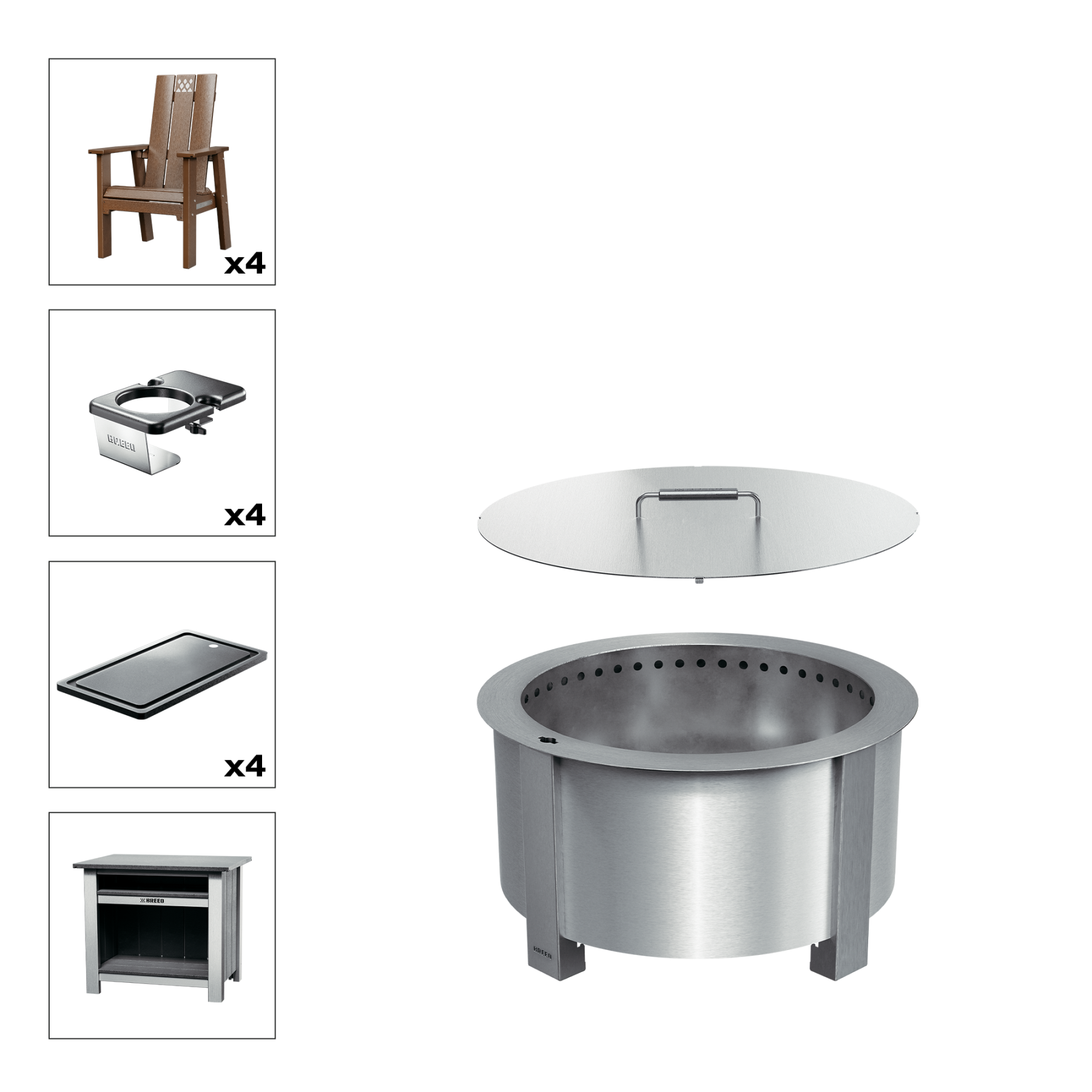 X Series Total Patio Fire Pit Bundle