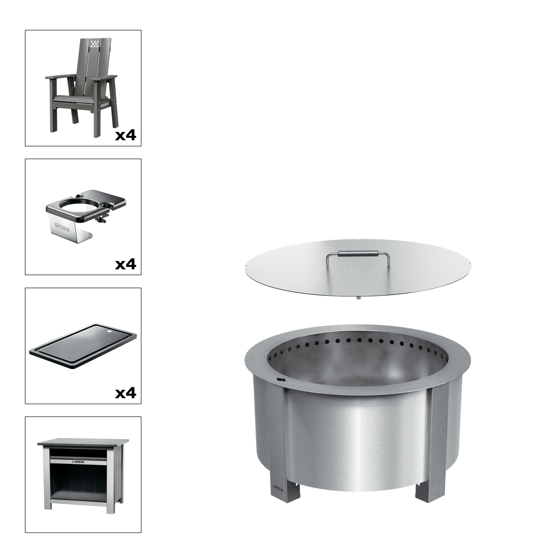 X Series Total Patio Fire Pit Bundle