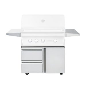 Twin Eagles 36-Inch Grill Base w/ Storage Drawers, Single Door - TEGB36SD-B