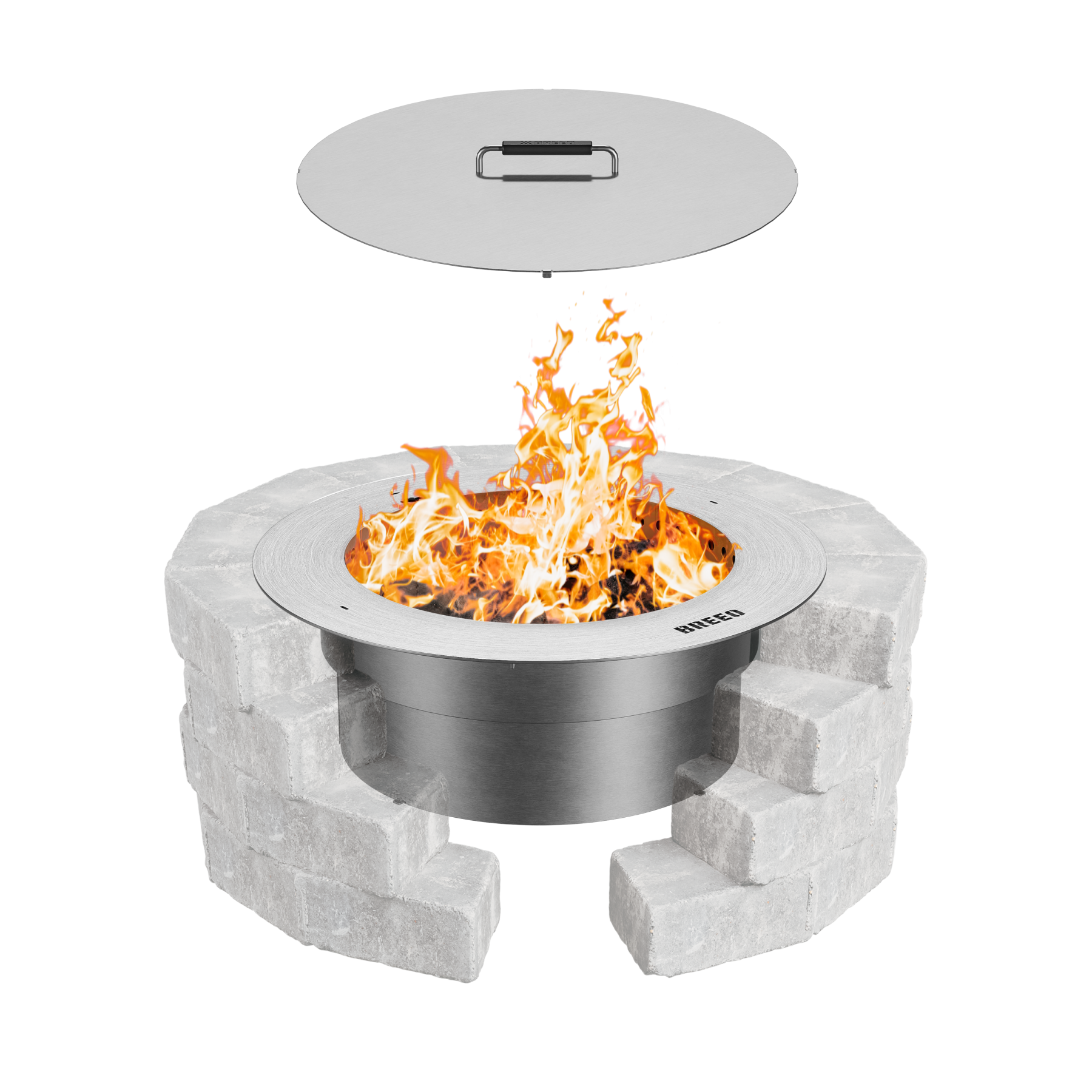 Zentro Stainless Steel Smokeless Fire Pit Insert